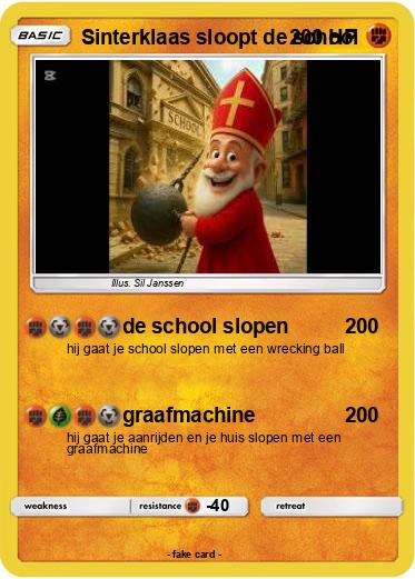 Pokemon Sinterklaas sloopt de school