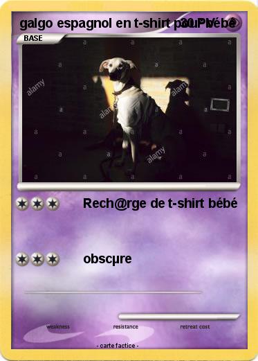 Pokemon galgo espagnol en t-shirt pour bébé