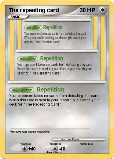 Pokemon The repeating card