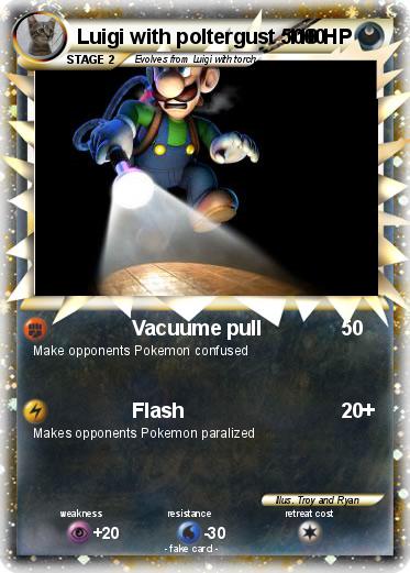 Pokemon Luigi with poltergust 5000