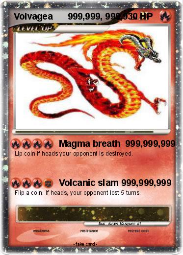 Pokemon Volvagea      999,999, 999,9