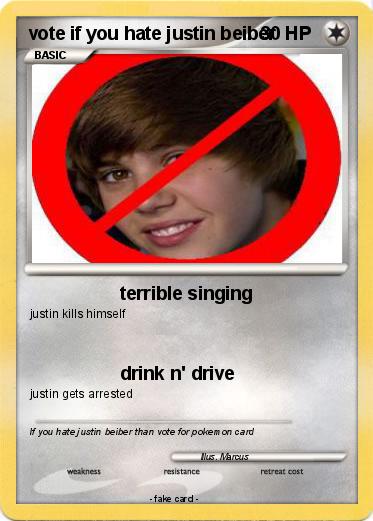 Pokemon vote if you hate justin beiber