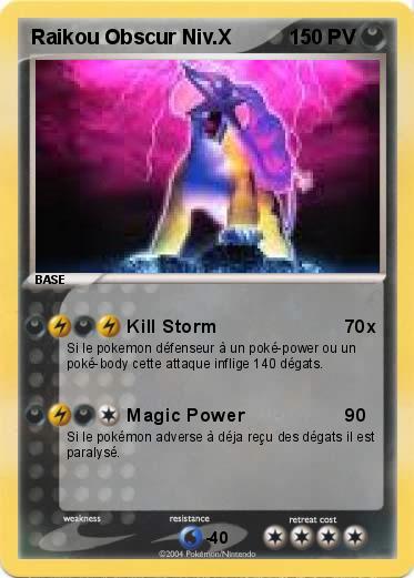 Pokemon Raikou Obscur Niv.X