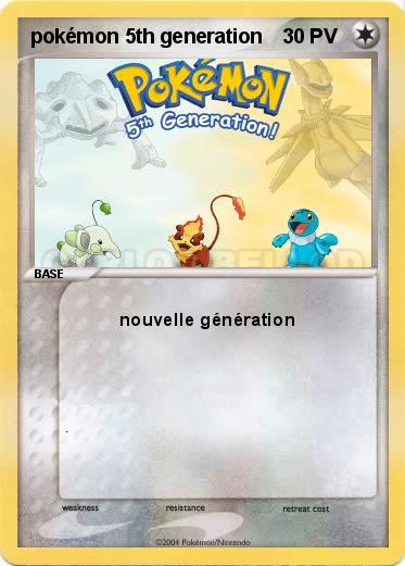 Pokemon pokémon 5th generation