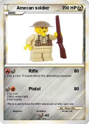 Pokemon Amecan soldier