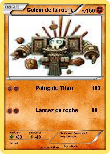 Pokemon Golem de la roche