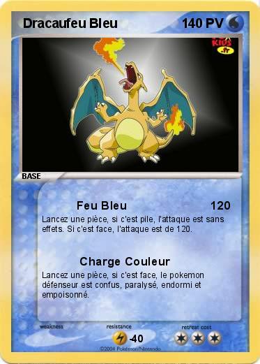 Pokemon  Dracaufeu Bleu