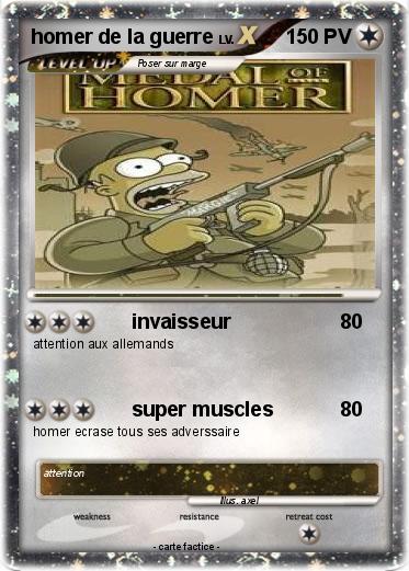 Pokemon homer de la guerre