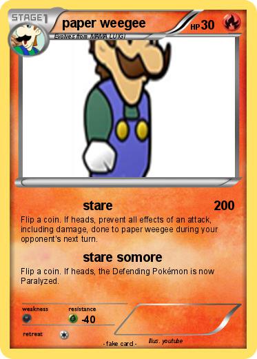 Pokemon paper weegee