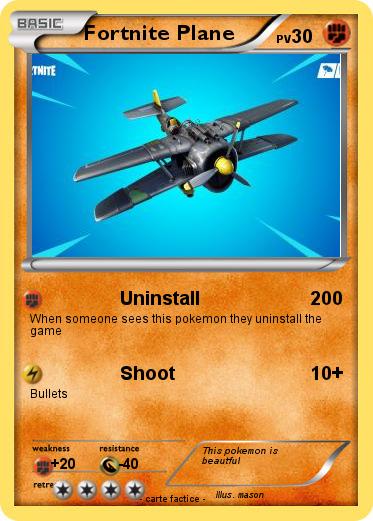 Pokemon Fortnite Plane