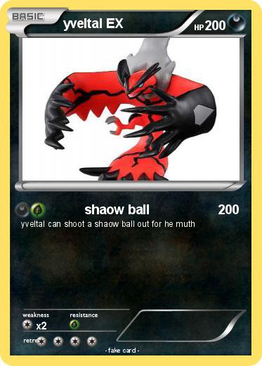 Pokemon yveltal EX