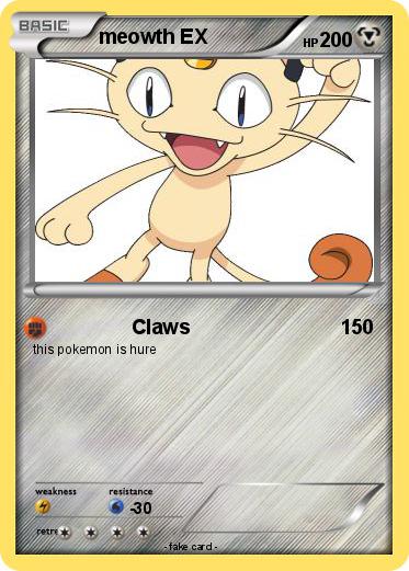 Pokemon meowth EX