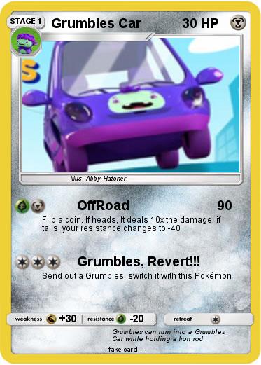 Pokemon Grumbles Car