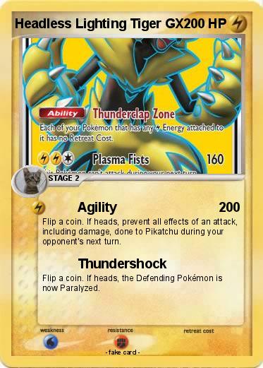 Pokemon Headless Lighting Tiger GX