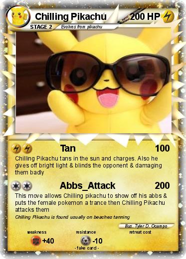 Pokemon Chilling Pikachu