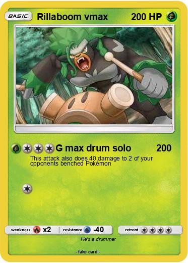 Pokemon Rillaboom vmax