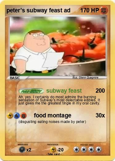 Pokemon peter’s subway feast ad