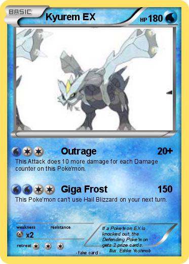 Pokémon Kyurem EX 342 342 Outrage My Pokemon Card