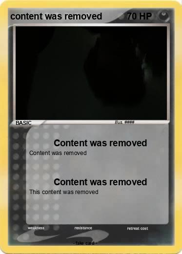 Pokemon content was removed