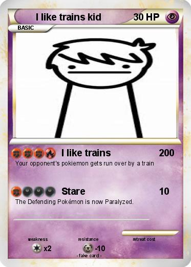 Pokemon I like trains kid