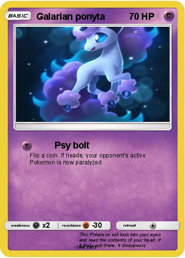 Pokemon Galarian ponyta