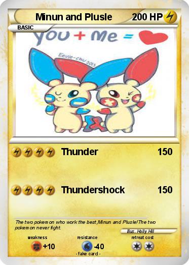Pokemon Minun and Plusle