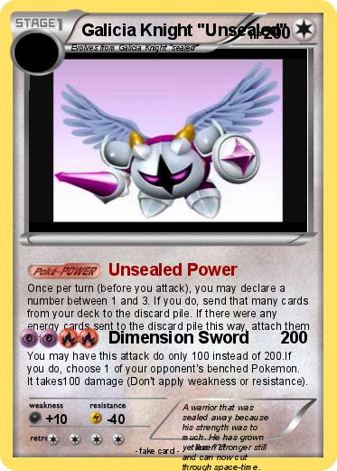 Pokemon Galicia Knight "Unsealed"