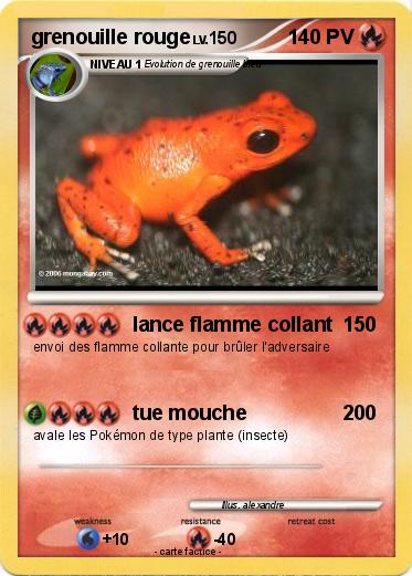 Pokemon grenouille rouge