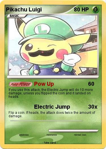 Pokemon Pikachu Luigi