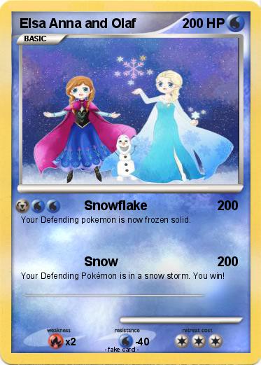 Pokemon Elsa Anna and Olaf