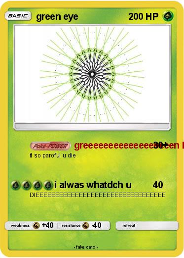Pokemon green eye