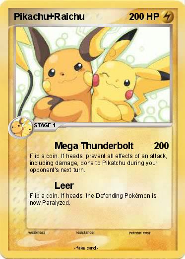 Pokemon Pikachu+Raichu