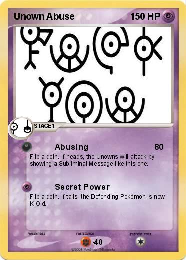 Pokemon Unown Abuse