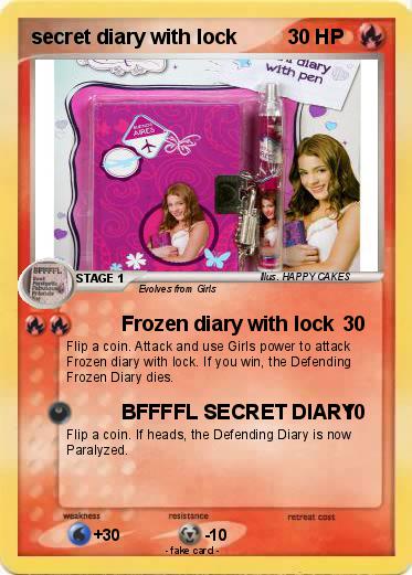 Pokemon secret diary with lock