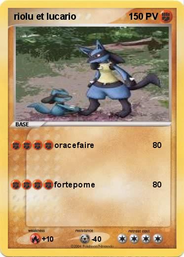 Pokemon riolu et lucario