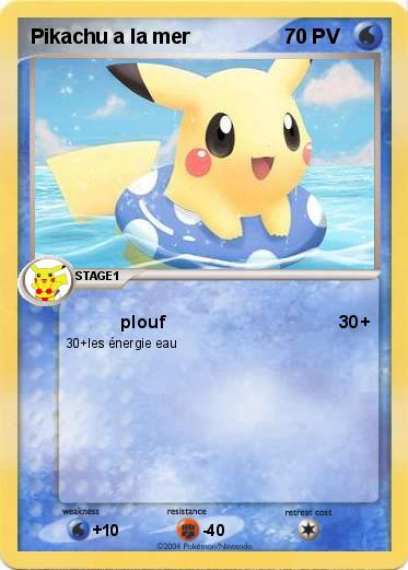 Pokemon Pikachu a la mer