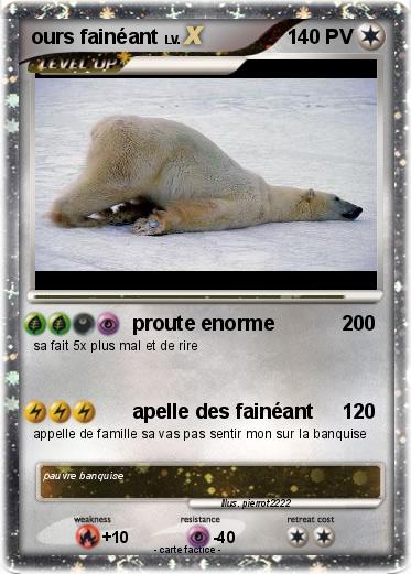 Pokemon ours fainéant