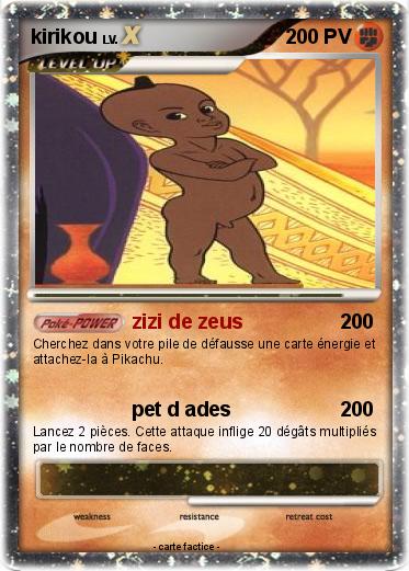 Pok mon Kirikou 10 10 Zizi De Zeus Ma Carte Pok mon
