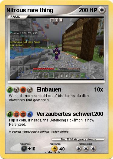 Pokemon Nitrous rare thing