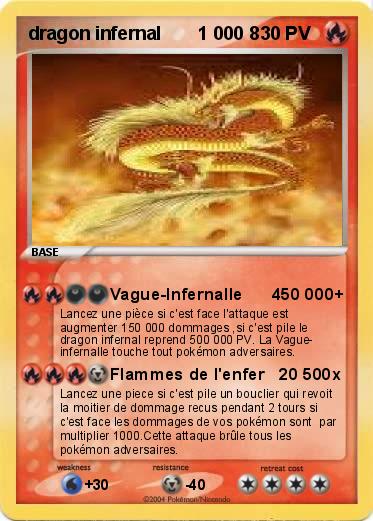 Pokemon dragon infernal       1 000 8