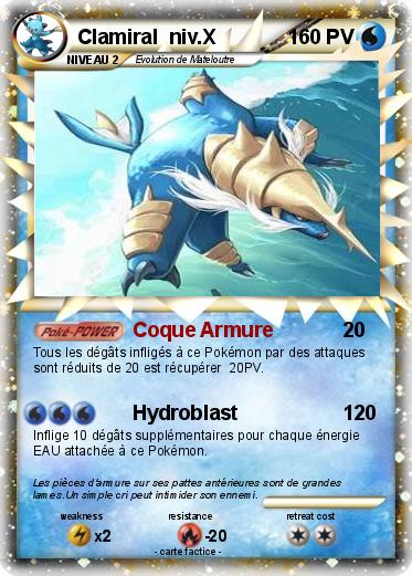 Pokemon Clamiral  niv.X