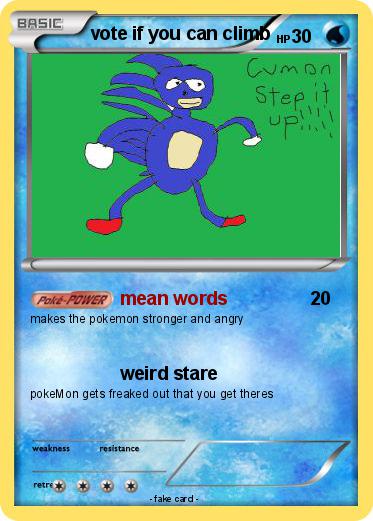 Pokemon vote if you can climb