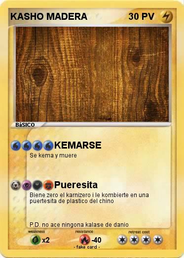 Pokemon KASHO MADERA