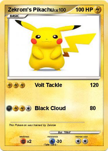 Pokemon Zekrom's Pikachu