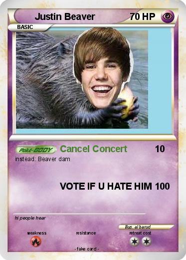 Pokemon Justin Beaver