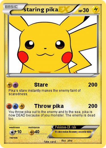 Pokemon staring pika