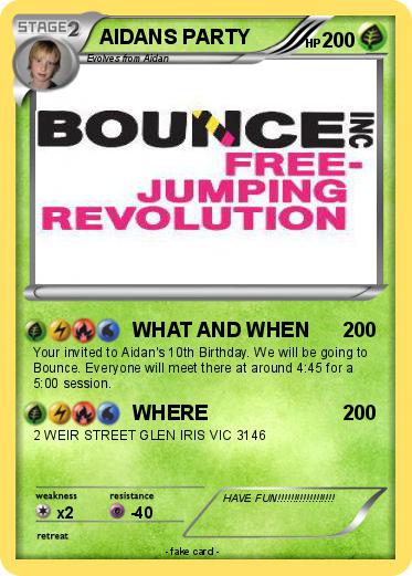 Pokemon AIDANS PARTY