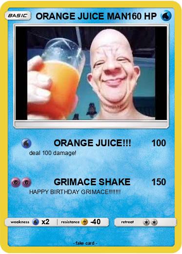 Pokemon ORANGE JUICE MAN
