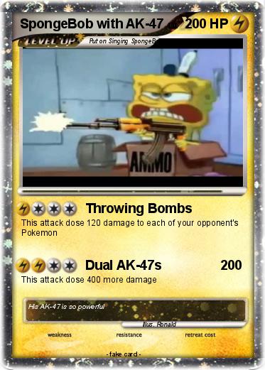 Pokemon SpongeBob with AK-47