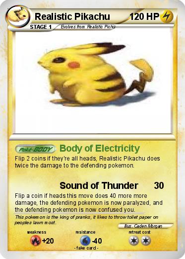 Pokemon Realistic Pikachu